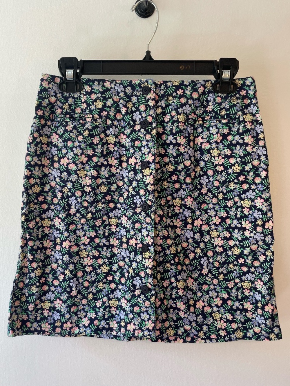 Liz Claiborne 90s floral button up cotton skirt size 10/**modern day ~size 2